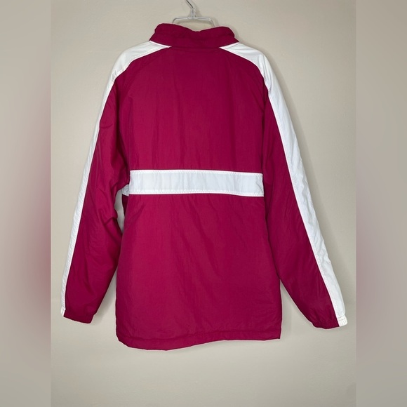 Arkansas Razorbacks NCAA Red White Nylon Quilted Jacket Size Medium - Picture 6 of 7